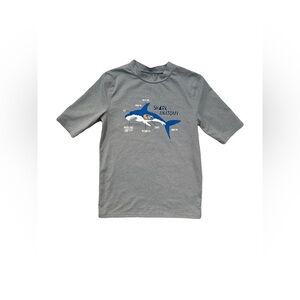 Cat & Jack Size M, 8/10, Shark Short Sleeve Rash Guard